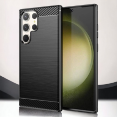 Infostyle Silikonski ovitek "carbon" za Samsung Galaxy S22 Ultra - Črna