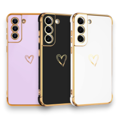 Infostyle Komplet silikonski ovitek "Heart" + 2 zaščitni stekli za Samsung Galaxy S22