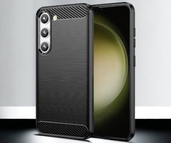 Infostyle Silikonski ovitek "carbon" za Samsung Galaxy S23 - Črna