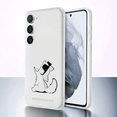 Karl Lagerfeld Silikonski ovitek Karl Lagerfeld "Choupette Fun" za Samsung Galaxy S23 (KLHCS23SCFNRC)