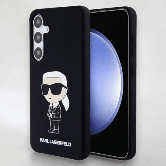 Karl Lagerfeld Silikonski ovitek Karl Lagerfeld "Liquid Silicone Choupette" za Samsung Galaxy S24 Plus (KLHCS24MSNIKBCK)