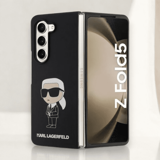 Karl Lagerfeld Silikonski ovitek Karl Lagerfeld "Liquid Silicone Choupette" za Samsung Galaxy Z Fold 5 (KLHCZFD5SNIKBCK)