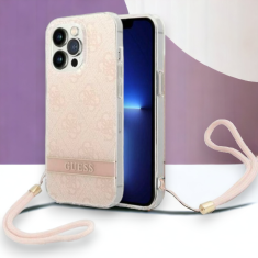 Guess Ovitek Guess "pink strap" za iPhone 14 Pro Max (GUOHCP14XH4STP)