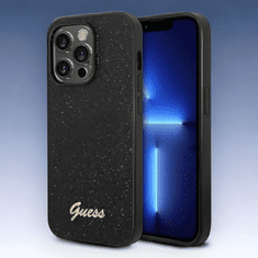 Guess Ovitek Guess "Glitter Black" za iPhone 14 Pro (GUHCP14LHGGSHK)