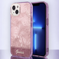 Guess Ovitek Guess "Jungle pink" za iPhone 14 Plus/ 15 Plus (GUHCP14MHGJGHP)