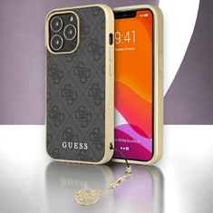 Guess Ovitek Guess "grey charms" za iPhone 13/13 Pro (GUHCP13LGF4GGR)