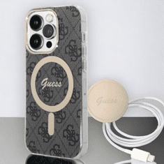 Guess Guess komplet ovitek + polnilec (MagSafe) "black" za iPhone 14 Pro Max (BUGUHMP14XH4EACSK)