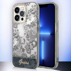 Guess Ovitek Guess " Toile De Jouy" za iPhone 14 Pro - siva (GUHCP14LHGPLHG)