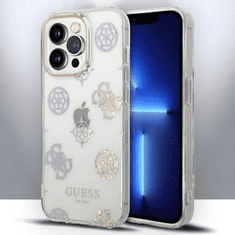 Guess Ovitek Guess "Peony Glitter" za iPhone 14 Pro (GUHCP14LHTPPTH)