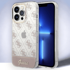 Guess Ovitek Guess "Peony Glitter Script Logo" za iPhone 14 Pro Max - roza (GUHCP14XHG4MHP)