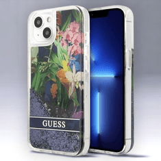 Guess Ovitek Guess "Flower Liquid Glitter" za iPhone 13 Mini (GUHCP13SLFLSB)