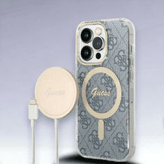 Guess Guess komplet ovitek + polnilec (MagSafe) "blue" za iPhone 14 Pro (GUBPP14LH4EACSB)