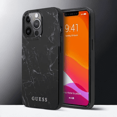 Guess Ovitek Guess "Black marble" za iPhone 13 Pro Max/12 Pro Max (GUHCP13XPCUMABK)