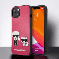 Karl Lagerfeld Ovitek Karl Lagerfeld "Karl & Choupette - Fuchsia" za iPhone 13/14/15 (KLHCP13MPCUSKCP)