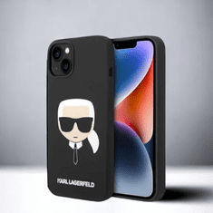 Karl Lagerfeld Ovitek Karl Lagerfeld "Karl's Head - black" za iPhone 14 Plus/15 Plus (KLHCP14MSLKHBK)