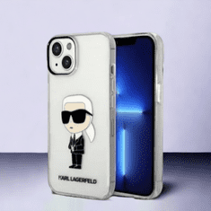 Karl Lagerfeld Ovitek Karl Lagerfeld "Karl Lagerfeld - transparent" za iPhone 14 Plus/15 Plus (KLHCP14MHNIKTCT)