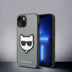 Karl Lagerfeld Ovitek Karl Lagerfeld "Choupette's head - silver" za iPhone 13/14/15 (KLHCP14SSAPCHG)