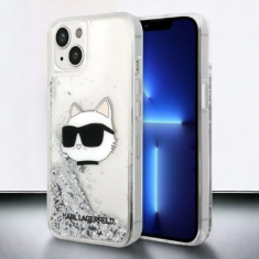 Karl Lagerfeld Ovitek Karl Lagerfeld "Choupette - silver glitter" za iPhone 13/14/15 (KLHCP14SLNCHCS)