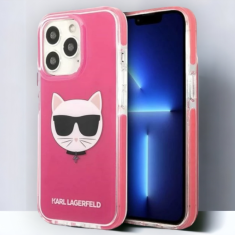 Karl Lagerfeld Ovitek Karl Lagerfeld "Choupette's Head - Fuchsia" za iPhone 13/13 Pro (KLHCP13LTPECPI)