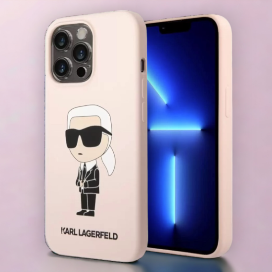 Karl Lagerfeld Ovitek Karl Lagerfeld "Icon - silicone pink" za iPhone 13 Pro Max/12 Pro Max (KLHCP13XSNIKBCP)