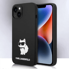 Karl Lagerfeld Silikonski ovitek Karl Lagerfeld "Liquid Silicone Choupette" za iPhone 12/12 Pro (KLHCP12MSNCHBCK)