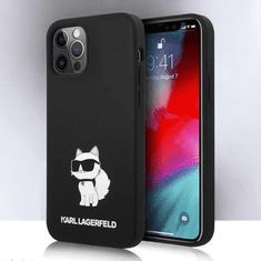 Karl Lagerfeld Silikonski ovitek Karl Lagerfeld "Liquid Silicone Choupette" za iPhone 14 Pro Max (KLHCP14XSNCHBCK)