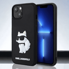 Karl Lagerfeld Silikonski ovitek Karl Lagerfeld " Rubber Choupette 3D" za iPhone 14 (KLHCP14S3DRKHNK)