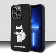 Karl Lagerfeld Silikonski ovitek Karl Lagerfeld " Rubber Choupette 3D" za iPhone 14 Pro (KLHCP14L3DRKHNK)