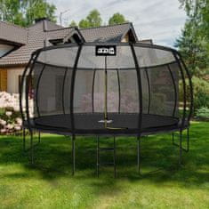 Aga SPORT EXCLUSIVE Trampolin 500 cm Črna + zaščitna mreža + lestev