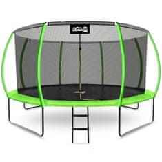 Aga SPORT EXCLUSIVE Trampolin 430 cm Svetlo zelena + zaščitna mreža + lestev