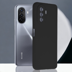 Infostyle Silikonski ovitek "Soft Edge" za Huawei nova Y70 - Črna