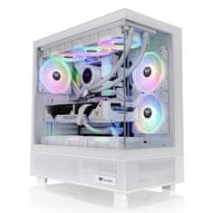 Thermaltake View 270 TG ARGB Snow Mid-ATX okno belo ohišje