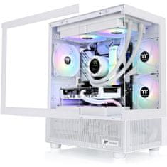 Thermaltake View 170 TG ARGB Snow Micro-ATX okno belo ohišje