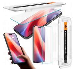 Spigen Glass EZ Fit zaščitno steklo, za iPhone 16 Pro, prozoren, 2 kosa (AGL07928)