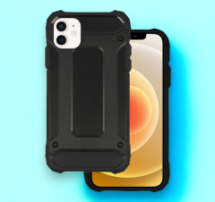 Infostyle Silikonski ovitek "armor carbon" za iPhone 12/12 Pro - Črna