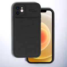 Infostyle Silikonski ovitek "Camera Protected" za iPhone 11 - črna