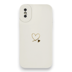 Infostyle Silikonski ovitek "Golden Heart" za iPhone XS Max