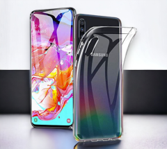 Infostyle Silikonski ovitek za Samsung Galaxy A70 (2mm) - Prozorna