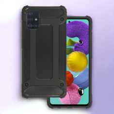 Infostyle Silikonski ovitek "armor carbon" za Samsung Galaxy A51 - Črna