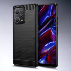 Infostyle Silikonski ovitek "carbon" za Xiaomi Poco X5 - Črna