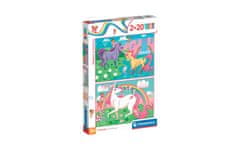 Clementoni sestavljanka puzzle 2 x 20 kosov - Unicorn