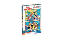 Clementoni sestavljanka puzzle 2 x 20 kosov-Mickey Mouse