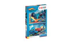 Clementoni Hotwheels sestavljanka puzzle 2 x 60 kosov