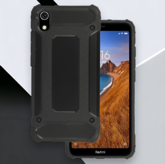 Infostyle Silikonski ovitek "armor carbon" za Xiaomi Redmi 7A - Črna