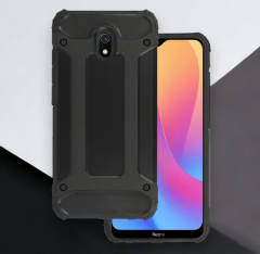 Infostyle Silikonski ovitek "armor carbon" za Xiaomi Redmi 8A - Črna