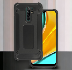 Infostyle Silikonski ovitek "armor carbon" za Xiaomi Redmi 9 - Črna