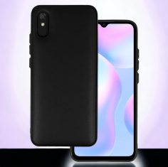 Infostyle Silikonski ovitek "Smooth Leather 3D" za Xiaomi Redmi 9A - črna