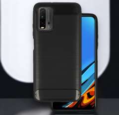 Infostyle Ovitek "Carbon lite" za Xiaomi Redmi 9T - Črna