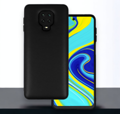 Infostyle Silikonski ovitek "Smooth Leather 3D" za Xiaomi Redmi Note 9s - črna