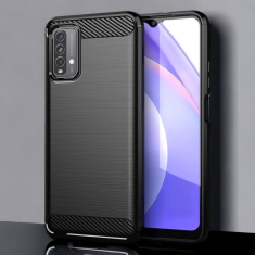 Infostyle Silikonski ovitek "carbon" za Xiaomi Redmi 9T - Črna